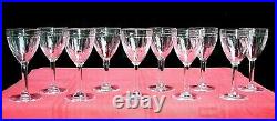 St Louis Baccarat Ronsard 10 Wine Glasses Verres A Vin Cristal Taillé Art Deco