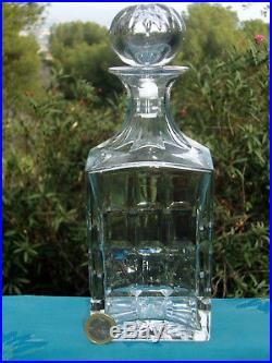 St Louis Servicemanhattancarafe A Whisky 23,5cm Cristal Taille Magnifique Etat