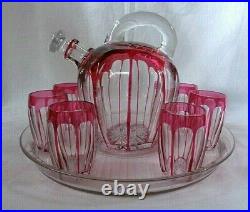 St Louis Set Flat Tumbler Glasses Service Verre Cristal Taille Art Deco Baccarat
