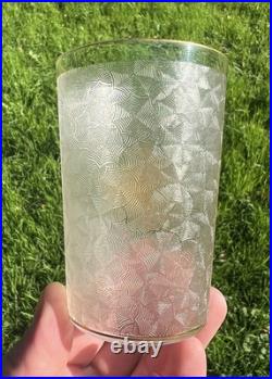 St Louis Verre Gobelet Souvenir Communion Cristal Gravé Monogramme Or Baccarat