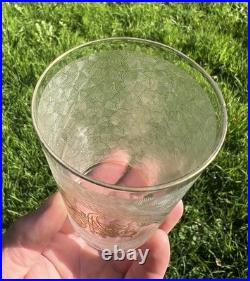 St Louis Verre Gobelet Souvenir Communion Cristal Gravé Monogramme Or Baccarat