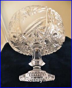 St Louis ou Baccarat Grande Coupe sur pied cristal Taillé 22 x Ht. 20 cm