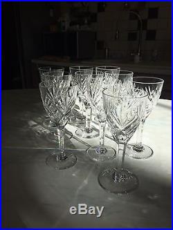 St SAINT LOUIS 22 Verres Cristal Modele Chantilly Crystal wine glasses