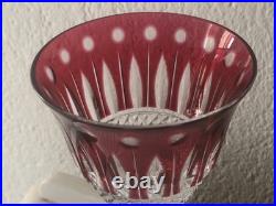 Sublime Grand Verre Tommy Couleur Rouge Cristal St Louis