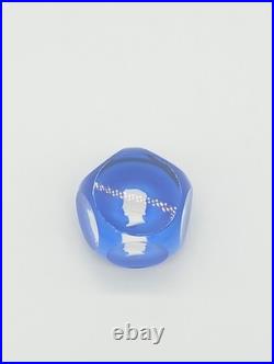 Sulfure Presse-papier Cristal Saint-Louis France Bleu Taillé Camée François 1er Sulfure Presse-papier Cristal Saint-Louis France Bleu Taillé Camée François 1er