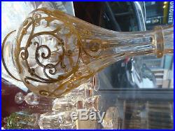 Superbe carafe cristal st louis service cluny dore or fin bouchon 32 cm