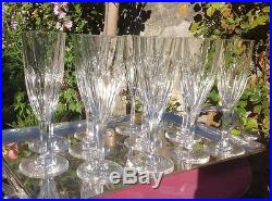 Superbe serie de 11 flutes champagne cristal saint louis modele bristol