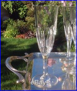 Superbe serie de 11 flutes champagne cristal saint louis modele bristol