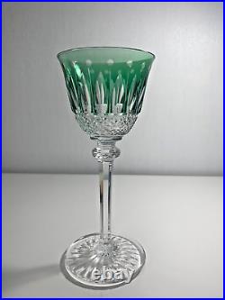 Superbe verre vin vert Roemer cristal signé St Louis modèle Tommy 19,8 cm
