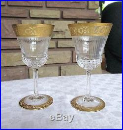 Thistle cristal Saint louis 2 verres à vin rouge Bourgogne n°3 H16,2cm
