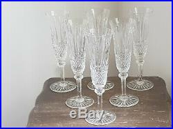 Tres Belle Serie De 6 Verres Flutes A Champagne En Cristal De Saint Louis Tommy