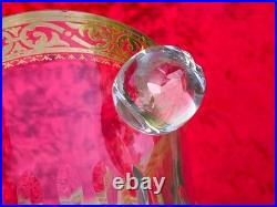 Tres Joli Sceau A Glace En Cristal De Saint Louis Rehausse Or