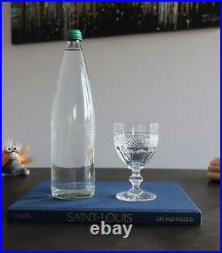 Trianon cristal Saint Louis. 7 verres à eau H14cm. Estampillé. Lire Annonce