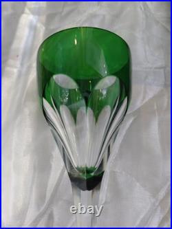 VERRE A EAU SAINT LOUIS FRANCE BRISTOL VERT HAUT 21,4 CMS Vendu à Unité 12 Dispo