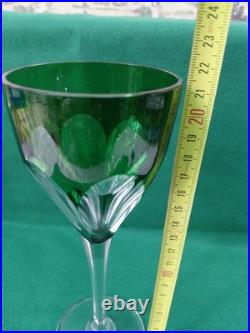 VERRE A EAU SAINT LOUIS FRANCE BRISTOL VERT HAUT 21,4 CMS Vendu à Unité 12 Dispo