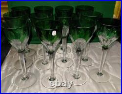 VERRE A EAU SAINT LOUIS FRANCE BRISTOL VERT HAUT 21,4 CMS Vendu à Unité 12 Dispo