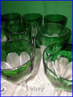 VERRE A EAU SAINT LOUIS FRANCE BRISTOL VERT HAUT 21,4 CMS Vendu à Unité 12 Dispo