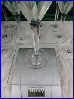 VERRE A EAU SAINT LOUIS FRANCE BRISTOL VERT HAUT 21,4 CMS Vendu à Unité 12 Dispo