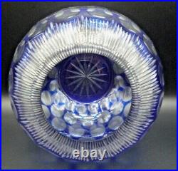 VSL ST LOUIS Vase boule effet kaleïdoscope verre ou cristal taillé