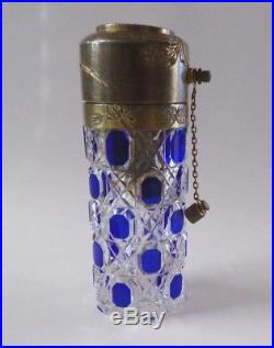 Vaporisateur cristal taillé bicolore Baccarat St Louis XIX 19è