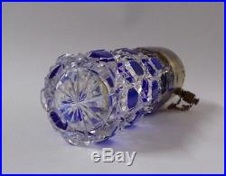Vaporisateur cristal taillé bicolore Baccarat St Louis XIX 19è