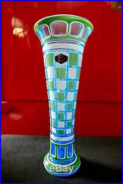Vase À Damiers En Cristal Manufacture De Saint-louis French Glass