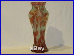 Vase Art Nouveau Cristal De Baccarat Decor Fleur Narcisse / Daum Legras St Louis