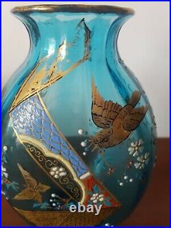 Vase Christal Saint Louis Couleur Roemer Bleu Ciel Art Nouveau
