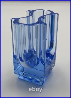 Vase Cristal de Saint-Louis Rivière de Table Bleu Très Bon État