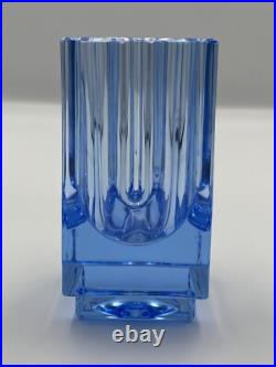 Vase Cristal de Saint-Louis Rivière de Table Bleu Très Bon État