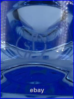 Vase Cristal de Saint-Louis Rivière de Table Bleu Très Bon État