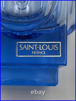 Vase Cristal de Saint-Louis Rivière de Table Bleu Très Bon État
