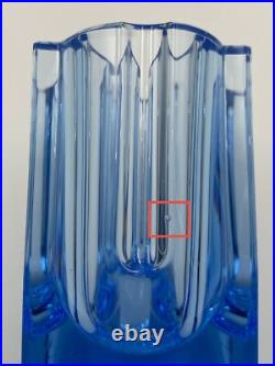 Vase Cristal de Saint-Louis Rivière de Table Bleu Très Bon État