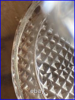 Vase Médicis en cristal de Saint Louis Baccarat Givré Pointes Diamants et Bronze