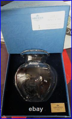 Vase boule en cristal de Saint Louis signé modèle Vivaldi dans boite d'origine