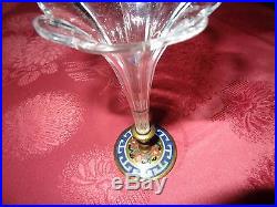 Vase cornet bouquetière émaux cloisonnés cristal baccarat st Louis XIXe