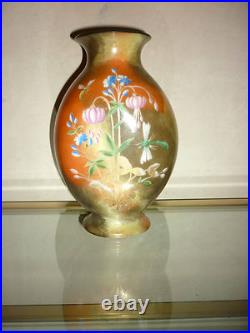Vase verre polychrome Cristal Signé Saint Louis XIX Jean-François ROBERT verre Vase verre polychrome Cristal Signé Saint Louis XIX Jean-François ROBERT verre