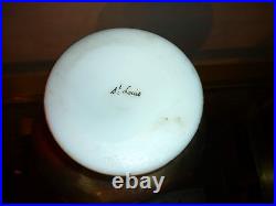 Vase verre polychrome Cristal Signé Saint Louis XIX Jean-François ROBERT verre Vase verre polychrome Cristal Signé Saint Louis XIX Jean-François ROBERT verre