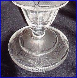 Vase verre taillé et gravé à décor mythologique. Baccarat/Saint Louis/Bohème