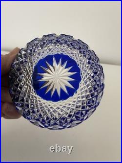 Vase vide poche en cristal doublé St. Louis -Baccarat