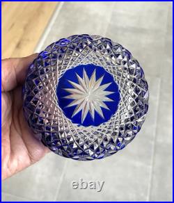 Vase vide poche en cristal doublé St. Louis -Baccarat