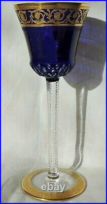 Verre A Pied En Cristal De St Louis Thistle Couleur Roemer Bleu Cobalt