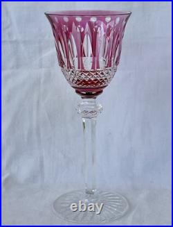Verre A Pied En Cristal De St Louis Tommy 16.5 CM Couleur Rouge Rubis