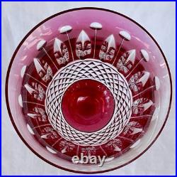 Verre A Pied En Cristal De St Louis Tommy 16.5 CM Couleur Rouge Rubis