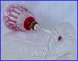 Verre A Pied En Cristal De St Louis Tommy 16.5 CM Couleur Rouge Rubis