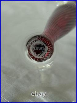 Verre A Pied En Cristal St Louis Modele Mozart Pied Rouge