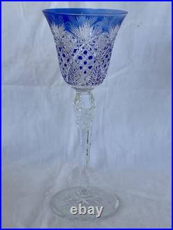 Verre A Pied En Cristal St Louis Modele Vologne Couleur Bleu Cobalt Verre A Pied En Cristal St Louis Modele Vologne Couleur Bleu Cobalt