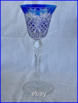 Verre A Pied En Cristal St Louis Modele Vologne Couleur Bleu Cobalt Verre A Pied En Cristal St Louis Modele Vologne Couleur Bleu Cobalt