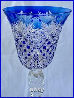 Verre A Pied En Cristal St Louis Modele Vologne Couleur Bleu Cobalt Verre A Pied En Cristal St Louis Modele Vologne Couleur Bleu Cobalt
