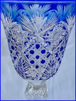 Verre A Pied En Cristal St Louis Modele Vologne Couleur Bleu Cobalt Verre A Pied En Cristal St Louis Modele Vologne Couleur Bleu Cobalt